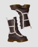 Buzz Lace Up Faux Fur Lined Grizzly Leather Boots