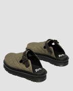 Zebzag Quilted Canvas Platform Mules