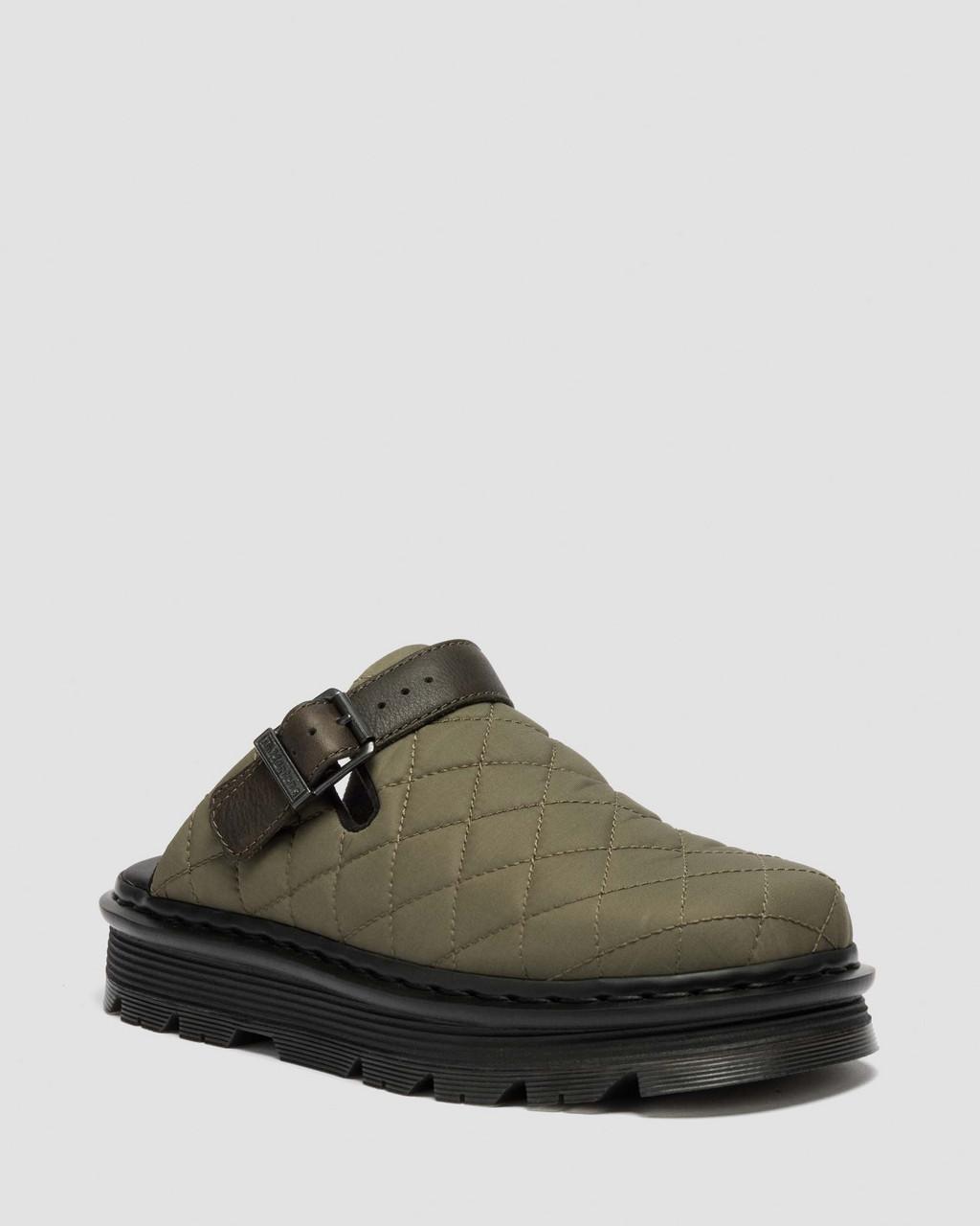 Zebzag Quilted Canvas Platform Mules