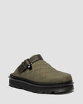 Zebzag Quilted Canvas Platform Mules