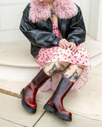 Rejena Croc Emboss Leather Boots