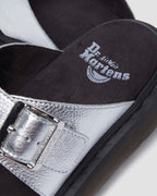 Josef Metallic Leather Slide Sandals