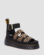 Clarissa Ii Quad Leopard Leather Platform Sandals