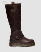 ANISTONE KNEE HIGH CRAZY HORSE BIKER BOOTS