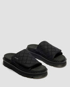 Zebzag Quilted Canvas Platform Slides