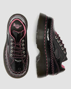 Buzz 5-Eye Distressed Patent Leather Shoes