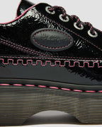 Buzz 5-Eye Distressed Patent Leather Shoes