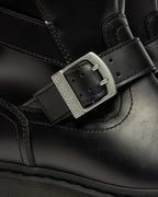Anistone Two Strap Leather Biker Boots
