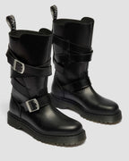 Anistone Two Strap Leather Biker Boots