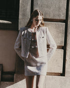 Pink Sequin Boucle Jacket