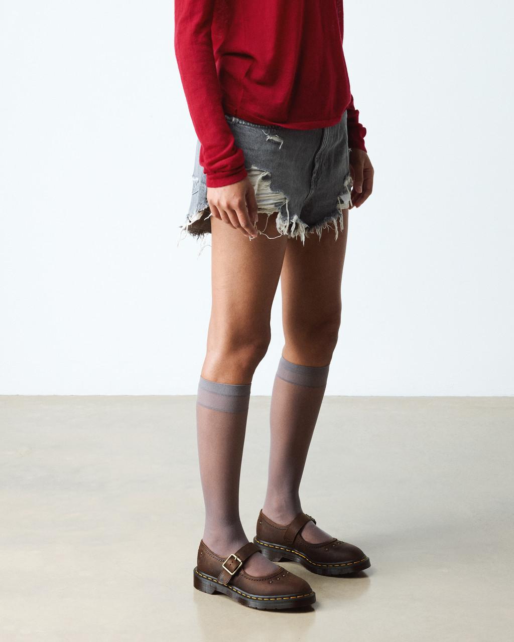 Mary Jane Flower Crazy Horse Leather Shoes