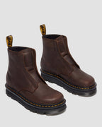 Zebzag Laceless Slip On Leather Boots