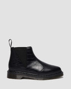 Bianca II Tapered Croc Emboss Leather Lo Boots