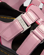 Mattison Three Strap Soft Patent Leather Sandals