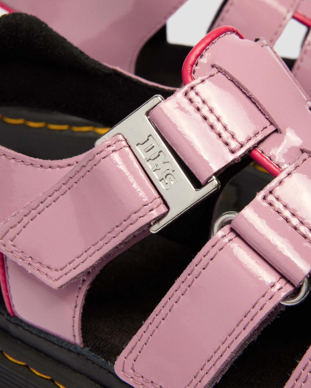 Mattison Three Strap Soft Patent Leather Sandals