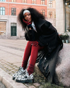 Buzz 5-Eye Dalmatian Hair On Leather Shoes