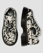 Buzz 5-Eye Dalmatian Hair On Leather Shoes