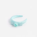 Aqua Flower Bow Headband
