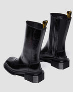 Maybole Hi Square Toe Patent Chelsea Boots