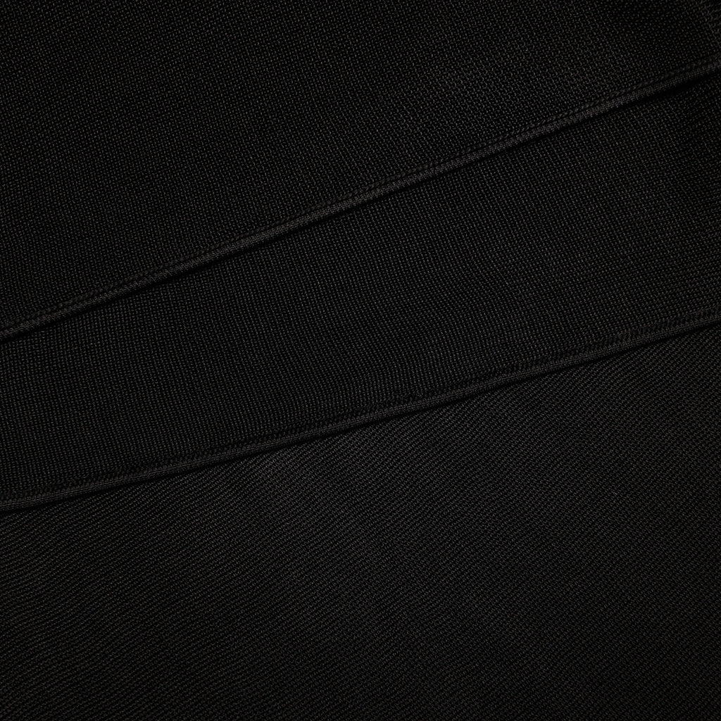 Black Viscose Knit One Shoulder Maxi Dress