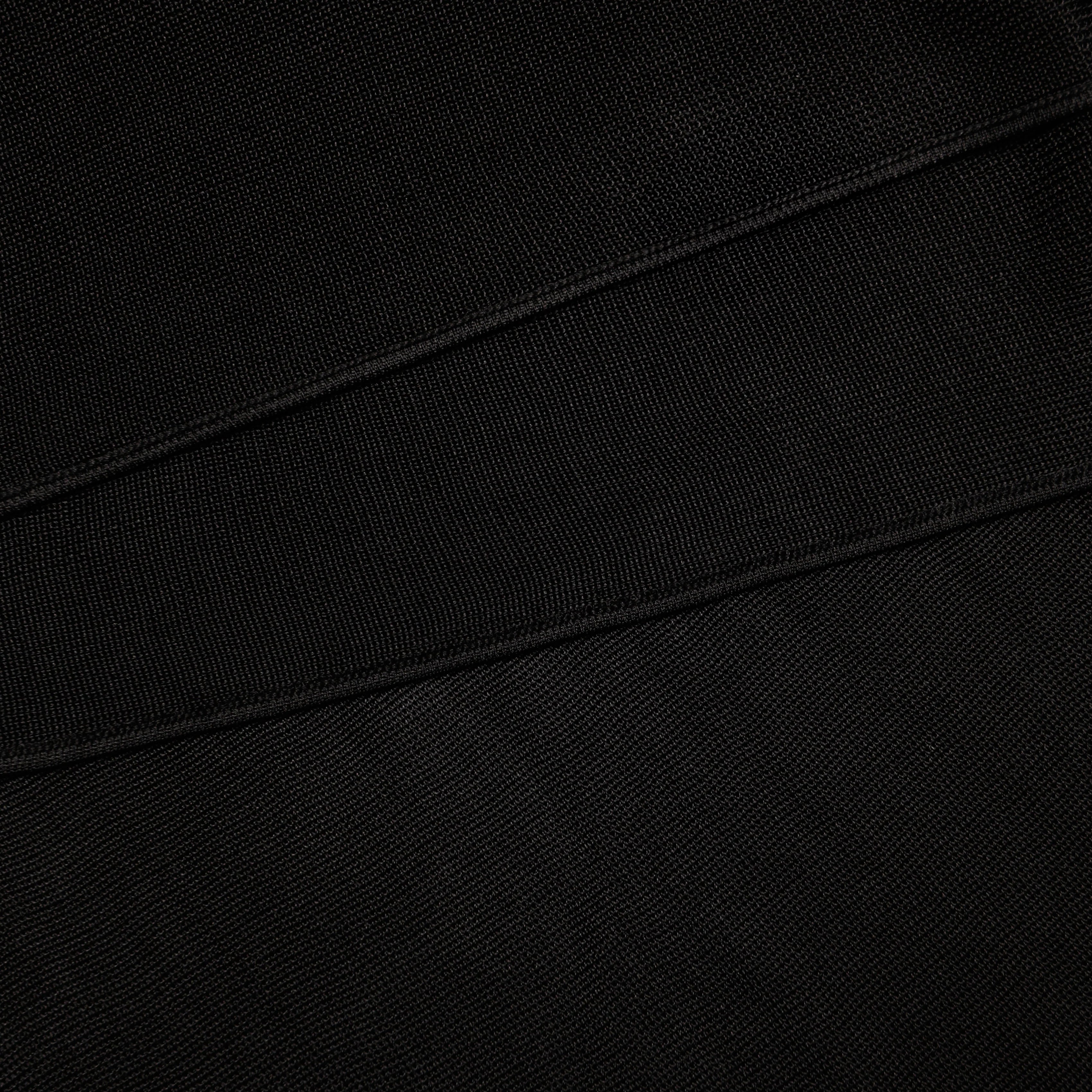 Black Viscose Knit One Shoulder Maxi Dress