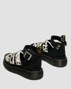 Clarissa Strap Hair On Leather Quad Sandals