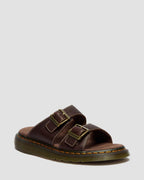 Josef Slide Grizzly Leather Sandals