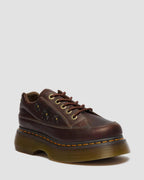 Buzz 5-Eye Flower Grizzly Leather Shoes