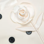 Cream 3D Flower Jacket
