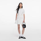White Pointelle Knit Top