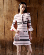 Pink Stripe Knit Mini Dress