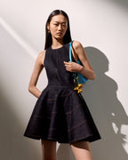 Indigo Denim Halterneck Mini Dress