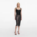 Black Taffeta Corset Top