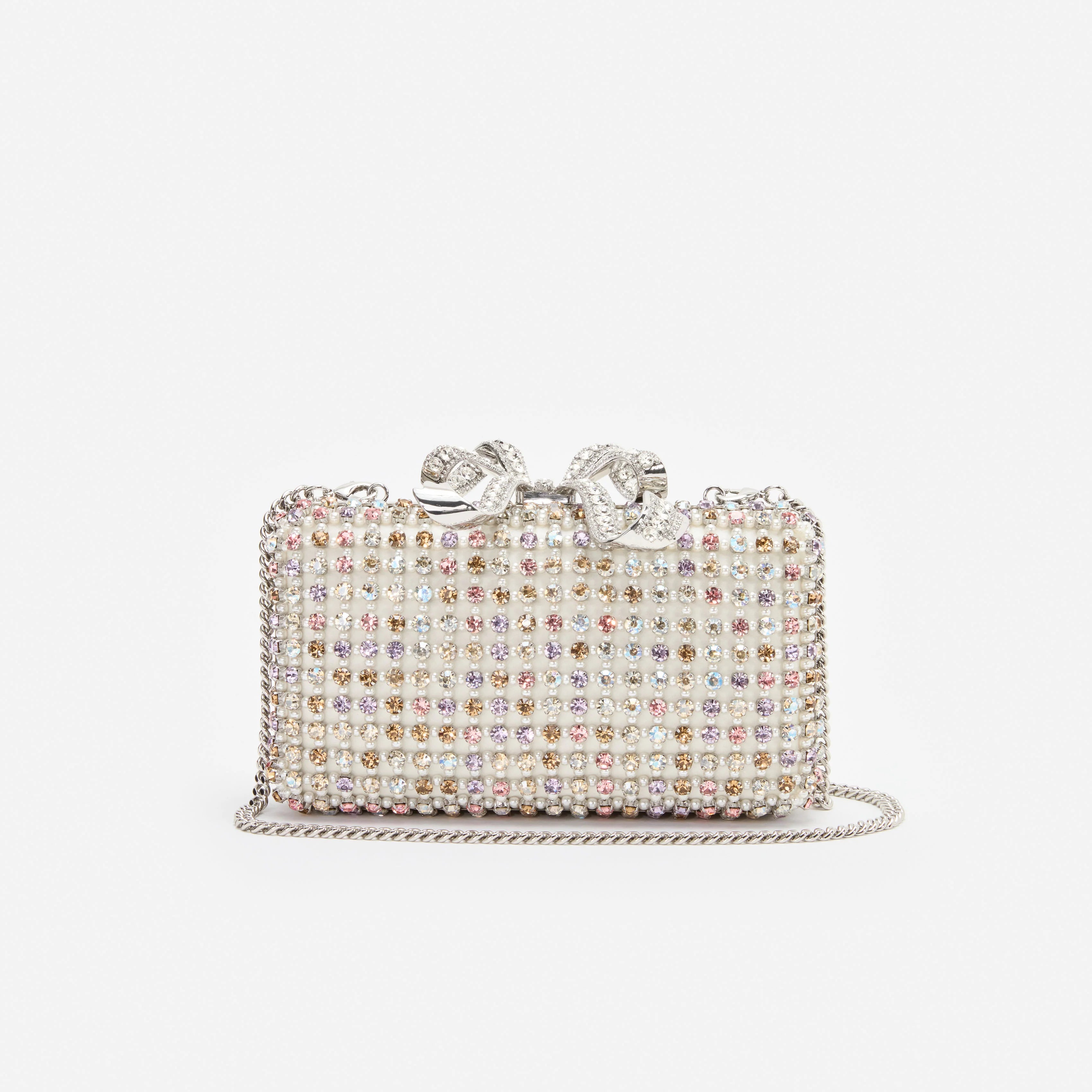 Multi Crystal Clutch Bag