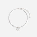 Crystal Bow Tennis Necklace