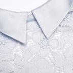 Blue Guipure Lace Mini Dress