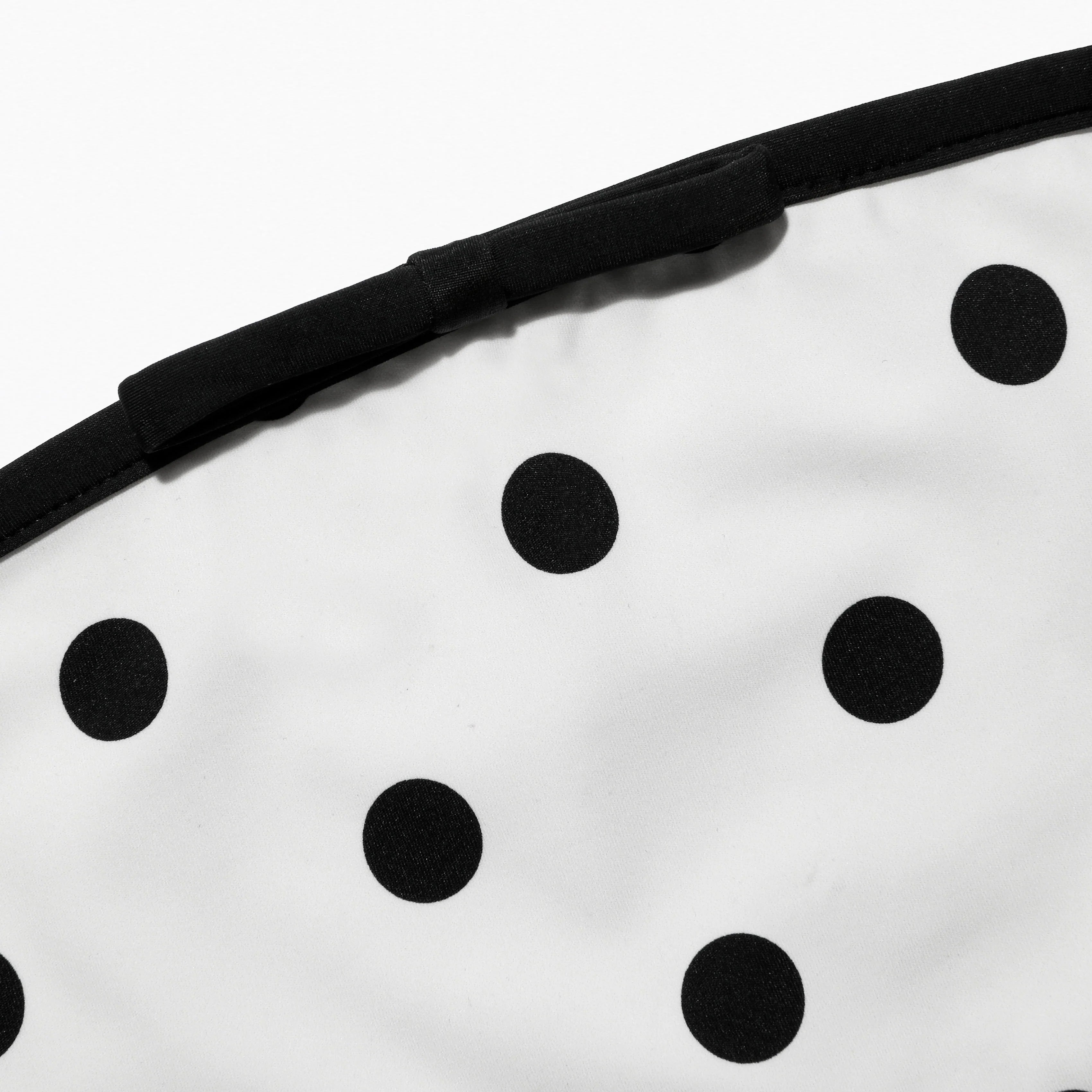 White Polka Dot Bikini Top