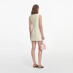 Yellow Taffeta Bow Mini Dress