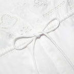 White Embroidered Playsuit
