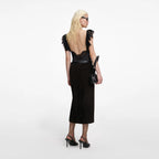 Black Satin Lace Top