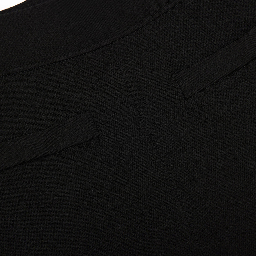 Black Belted Knit Leggings