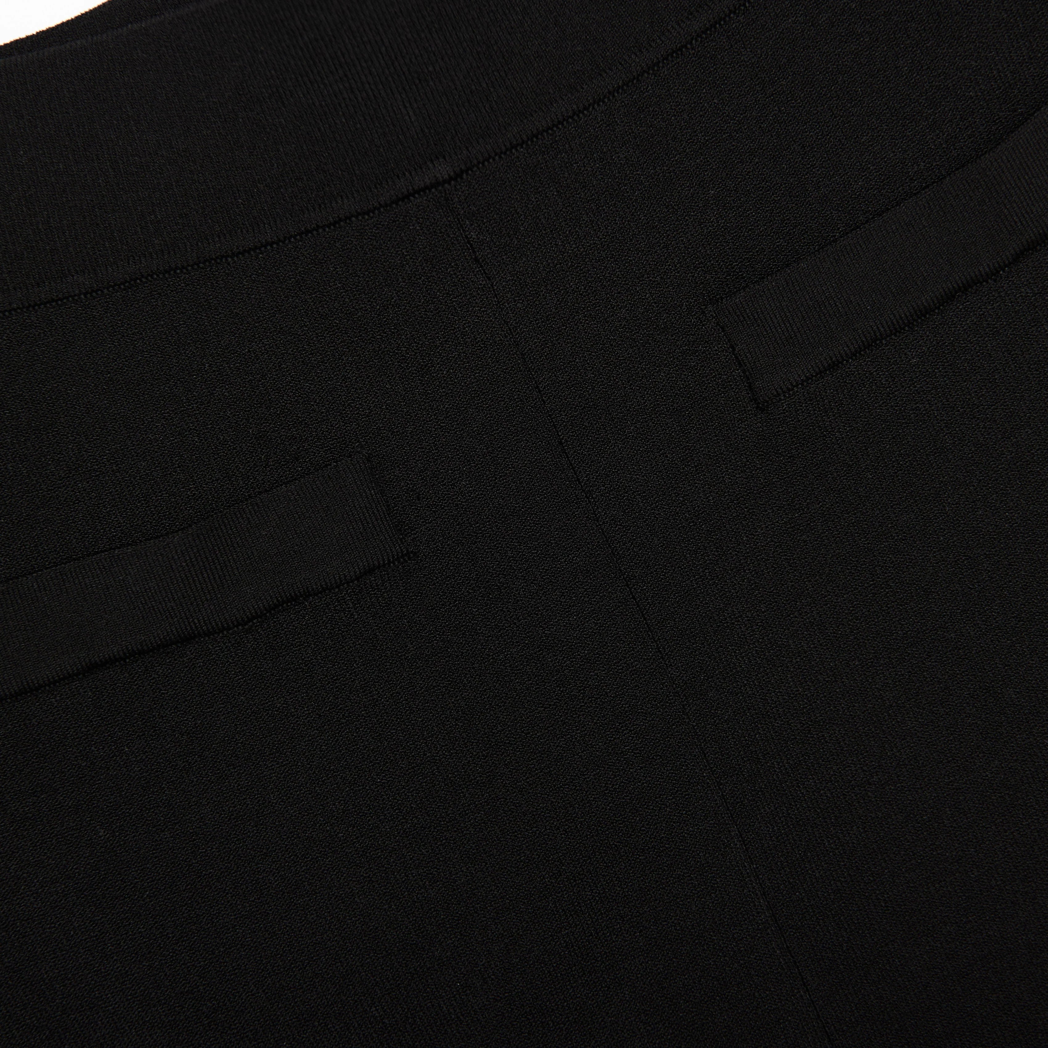 Black Belted Knit Leggings