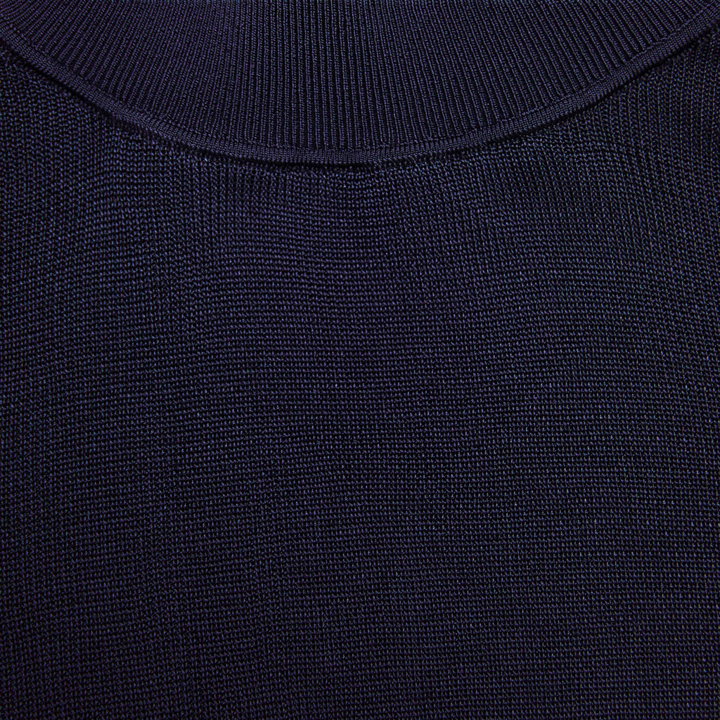 Navy Viscose Knit Top