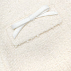 Cream Boucle Lace Mini Skirt
