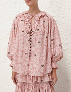 Ottie Ruffle Neck Top