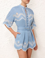 Junie Embroidered Short