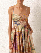 August Tie Front Midi Dress