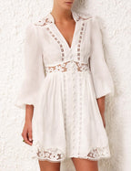 August Plunge Mini Dress