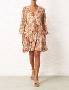 August Billow Frill Mini Dress