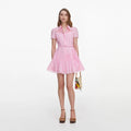 Pink Embroidered Mini Dress